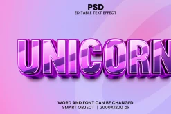 Unicorn 3d Text Effect Font
