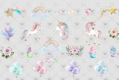 Unicorn Magical Watercolor Clipart