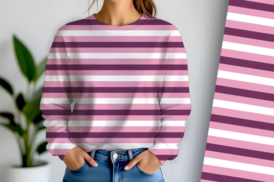 Unicorn Pop Art Pink Stripe