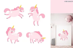 Unicorns in fairy flowers