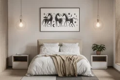 Unicorns | Linocut vector collection