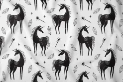 Unicorns | Linocut vector collection