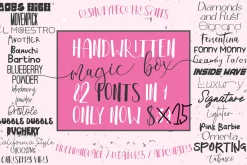 Unique 82in1 Handwritten font