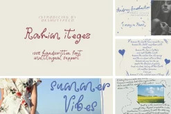 Unique 82in1 Handwritten font