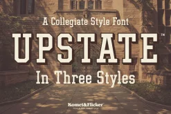 UPSTATE - A Collegiate Style Font