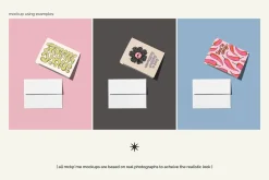 US A2 card and envelope mockup