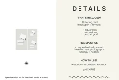 US A2 card and envelope mockup