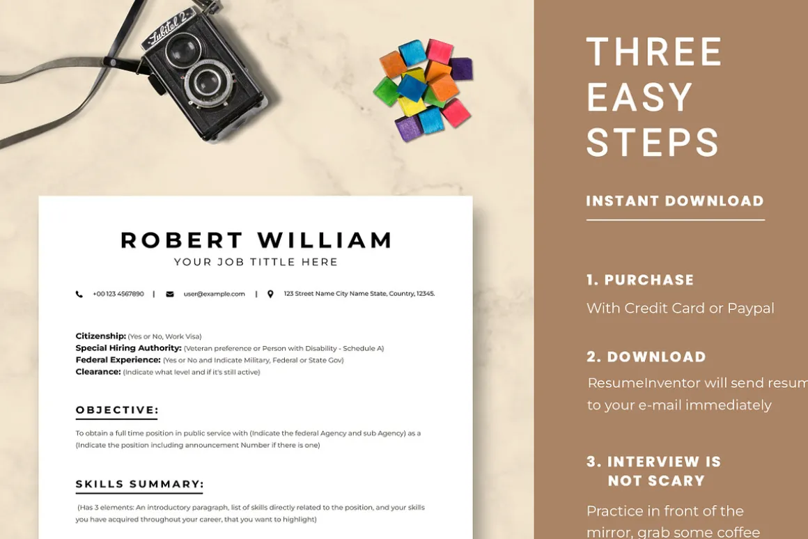 USAJob Resume Template