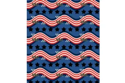 USA Patriotic Black Stars Seamless