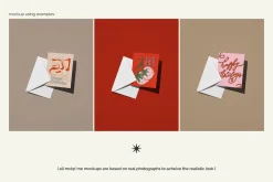 US A2 postcard and envelope mockup