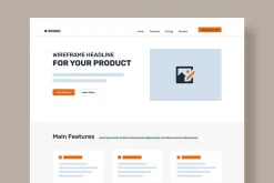 UX UI Website Landing Page Wireframe