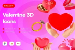 Valentine 3D Icons