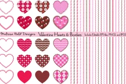 Valentine Hearts, Borders & Patterns