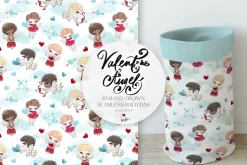 Valentine Cupid Seamless Patterns