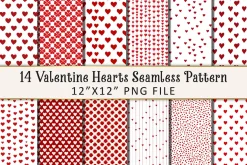 Valentine Hearts Seamless Pattern