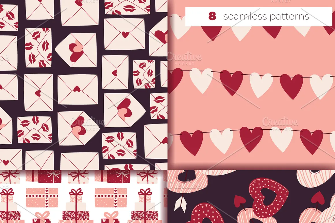 Valentines Clipart, Cards & Patterns