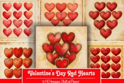 Valentine's Day Red Hearts