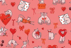 Valentine's Day Sphinx Hairless Cats