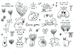 Valentine's Day Sphinx Hairless Cats