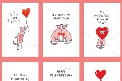 Valentine's Day Sphinx Hairless Cats