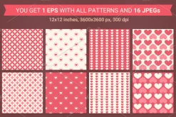 Valentine seamless patterns