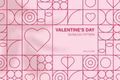 VALENTINE'S Heart Geometric Pattern