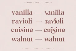 Vanilla Ravioli | Chic Ligature Font
