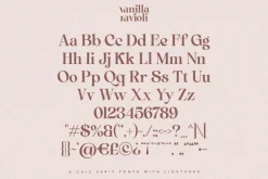 Vanilla Ravioli | Chic Ligature Font