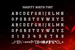 Varsity North - Baseball Font