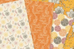 Vector Autumn Floral Digital Paper