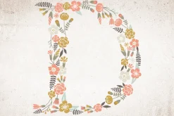 Vector floral alphabet