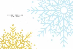 Vector textured grungy snowflakes