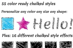 Vector Chalked Styles - Illustrator