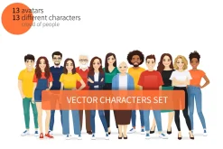 Vector characters set