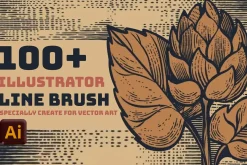 100+ Vector Engraving line Brushes,