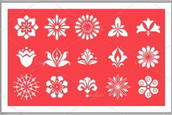 Vector floral set. Spring or summer
