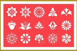 Vector floral set. Spring or summer
