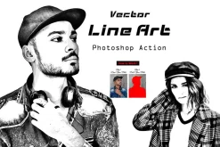 Vector Line Art Photoshop Action