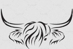 Vector of highland cow head design.