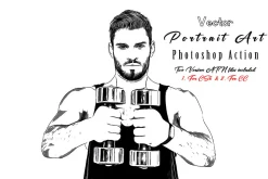 Vector Portrait Art Photoshop Action