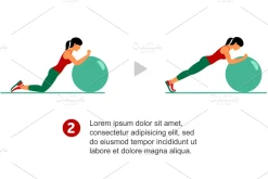 Vector set of gym icons