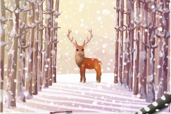 vector Snow, sparkling brush (AI)