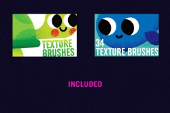 60 Vector Texture Brushes