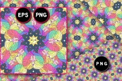 vector Unicorn seamless pattern