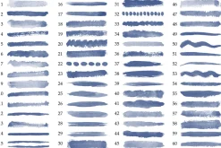 Vector Watercolor Brushes Collection