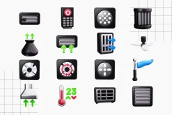 Ventilation 3D Icons