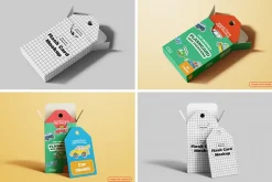 Vertical Flash Card Mockup Set