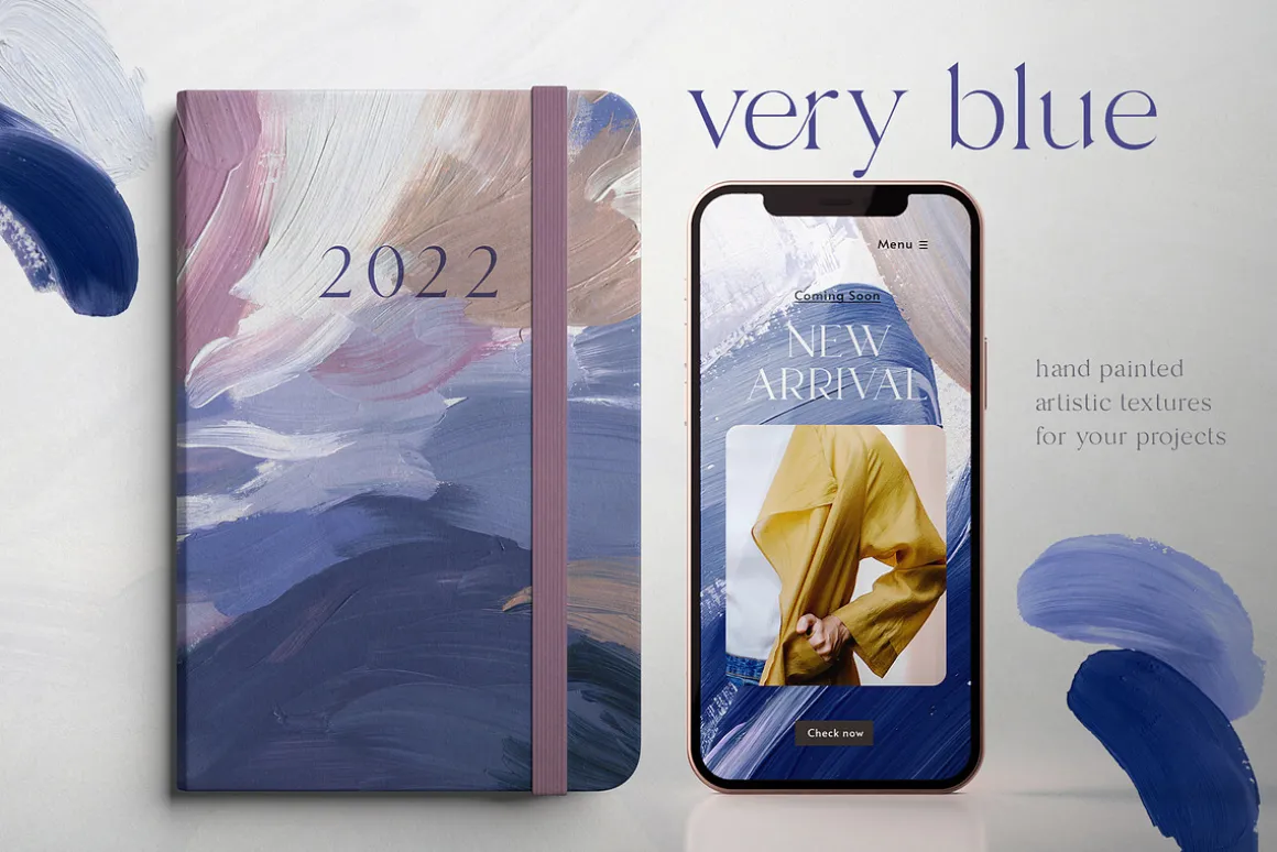 VERY PERI & BLUE abstract textures