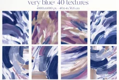 VERY PERI & BLUE abstract textures