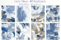 VERY PERI & BLUE abstract textures